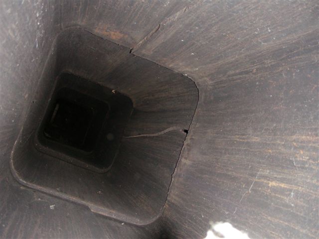 inside chimney flue