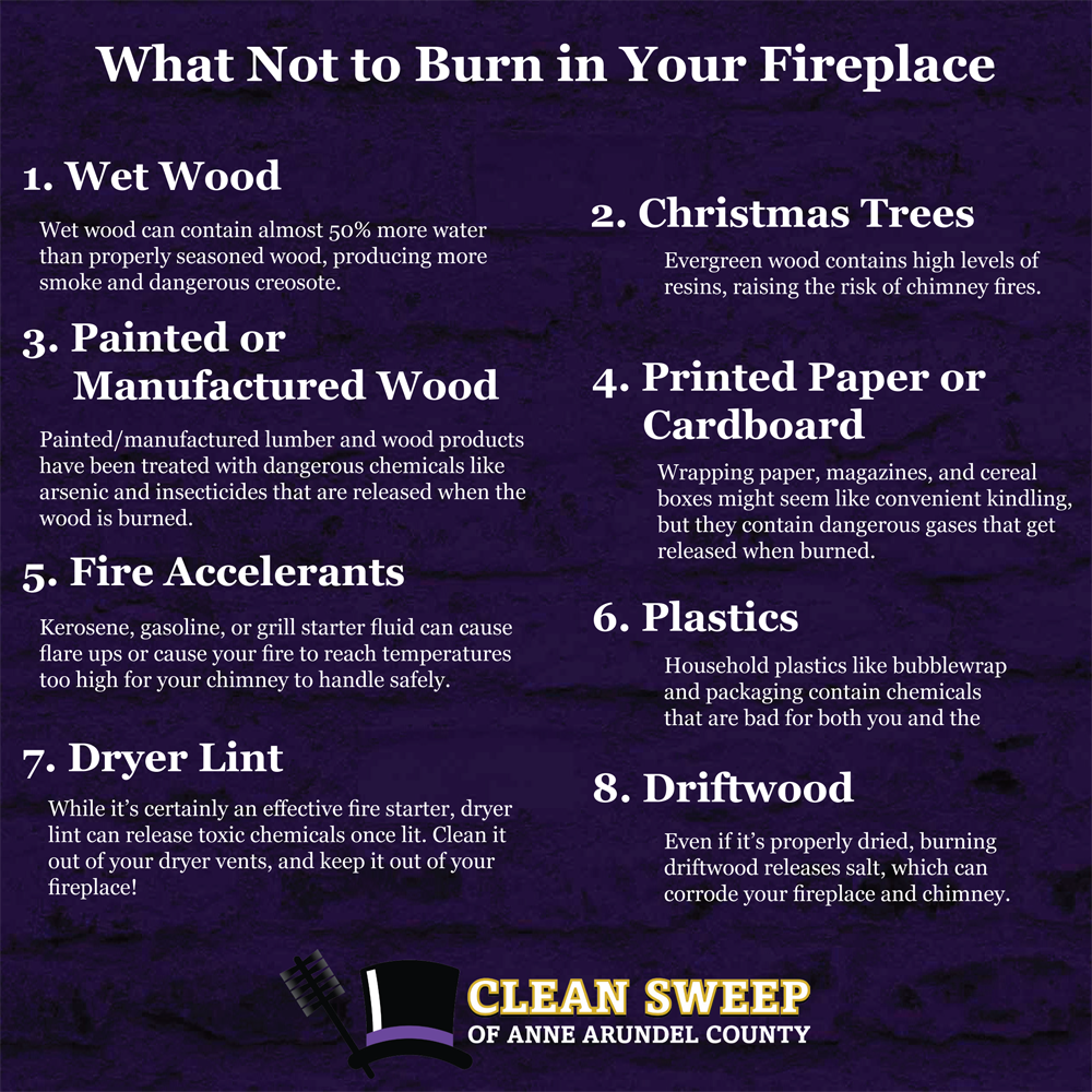 Things to NOT Burn in the Fireplace - Crofton MD