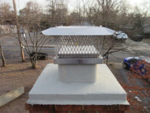 chimney cap with new crown