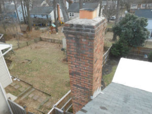 outside view of creosote filled chimney
