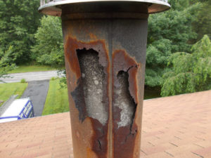 oil burner vent pipe