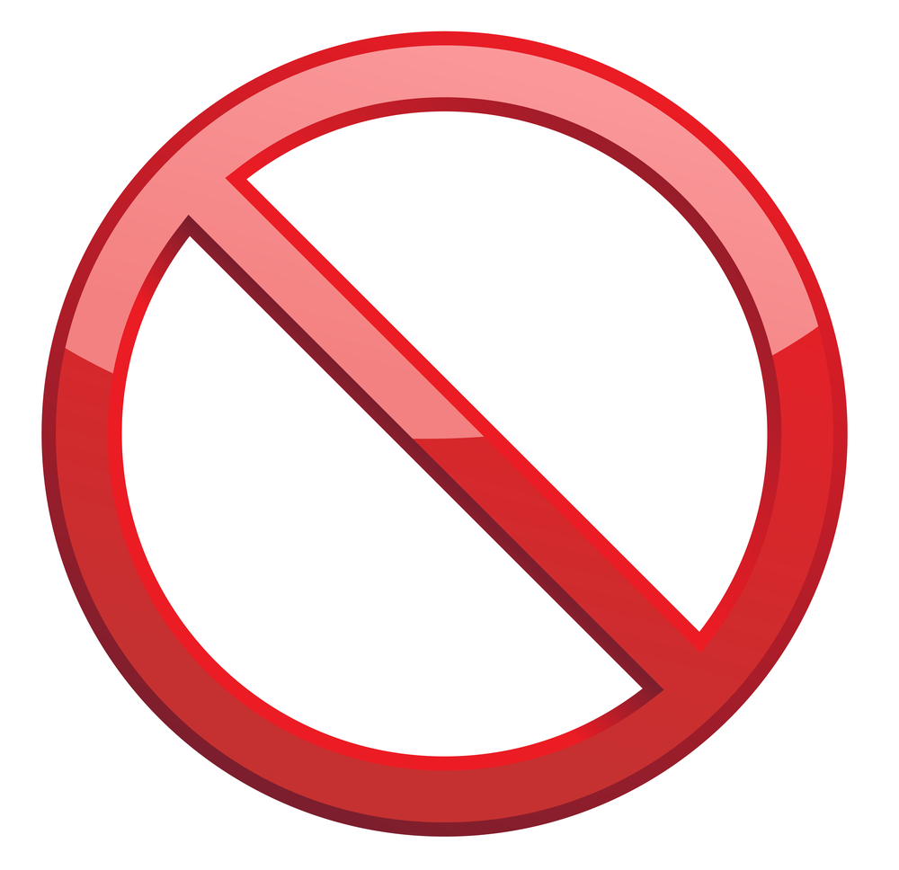 Danger vector sign dont