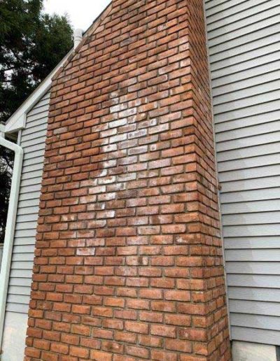 Efflorescence on Exterior Chimney