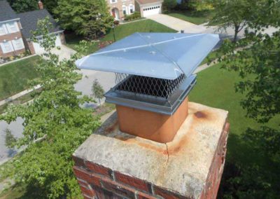After - Installed Stainless Steel Chimney Cap in Bowie MD