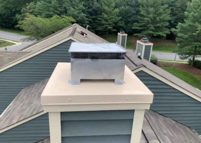 After - Chimney Chase Cover with Powder Coated Cream