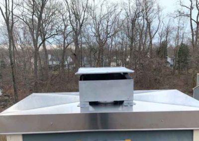 Installed Stainless Steel Chimney Chase Cover