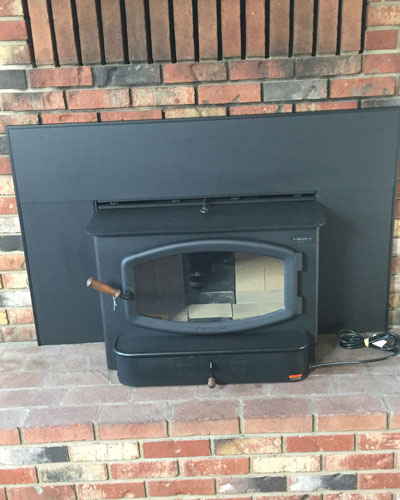 Fireplace with Woodstove Insert