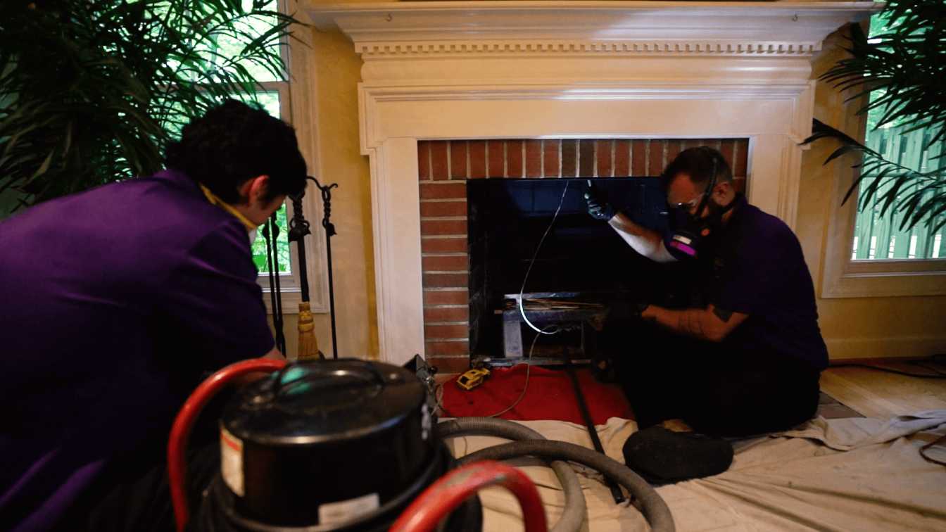What Does An Inspection With Us Consist Of - Crofton MD - Clean Sweep two techs chimney inspection